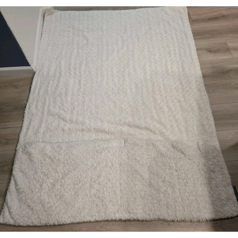 Lovesac White Phur Footsac Blanket Plush Throw Foot Pocket 50x70 Minky Soft